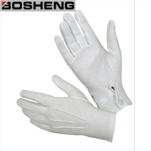 White Cotton Parade Fabric Glove with Snap Back